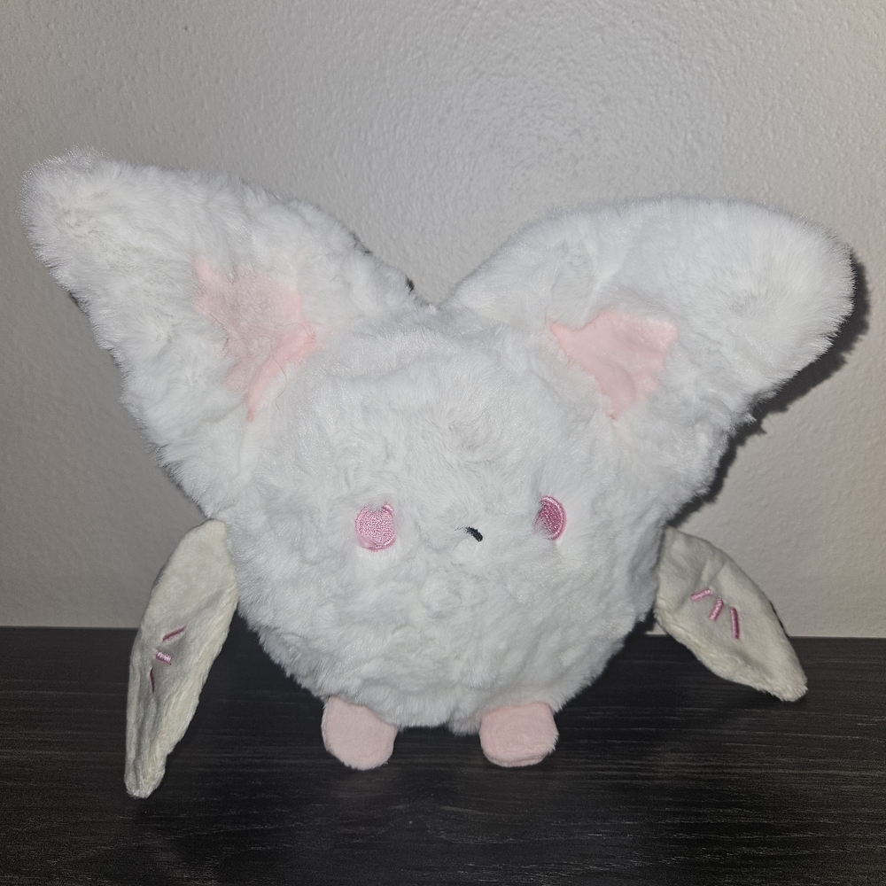 White and Pink Bat Plush Toy